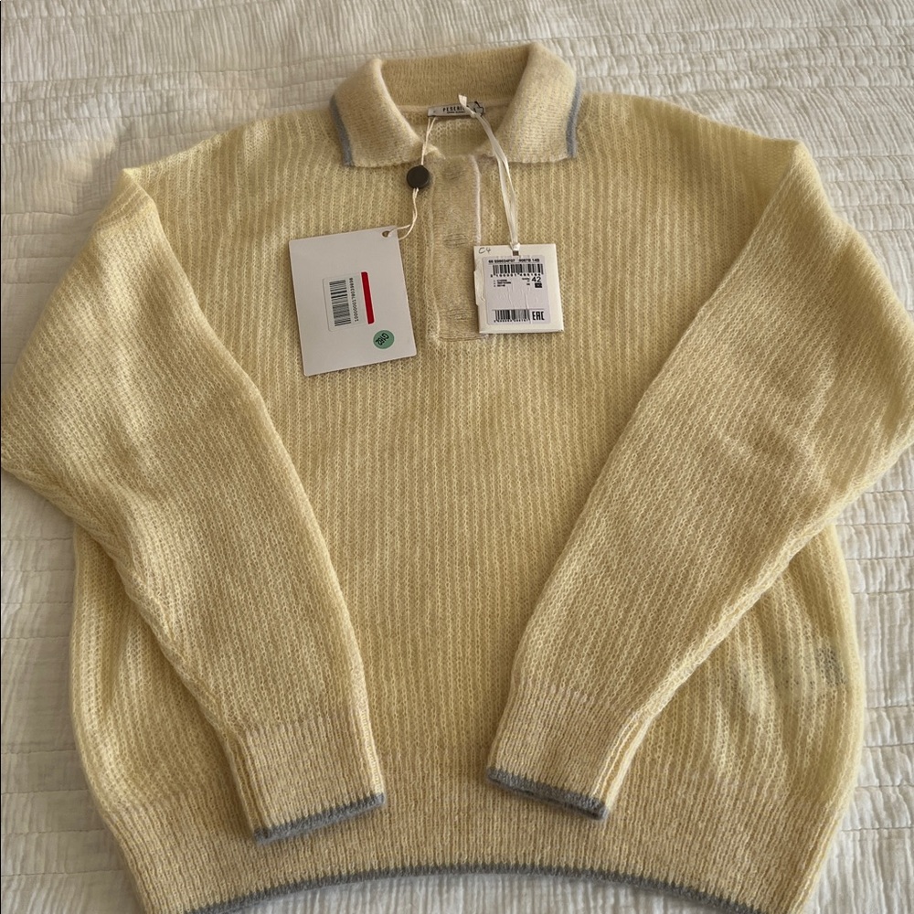 Butter Yellow Sweater by Peserico IT size 42